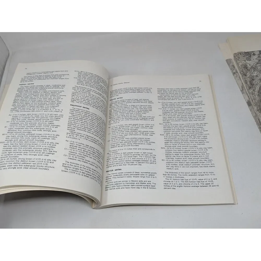 Vintage Book Department Agriculture 1982 Soil Survey & Maps St Charles Missouri‎